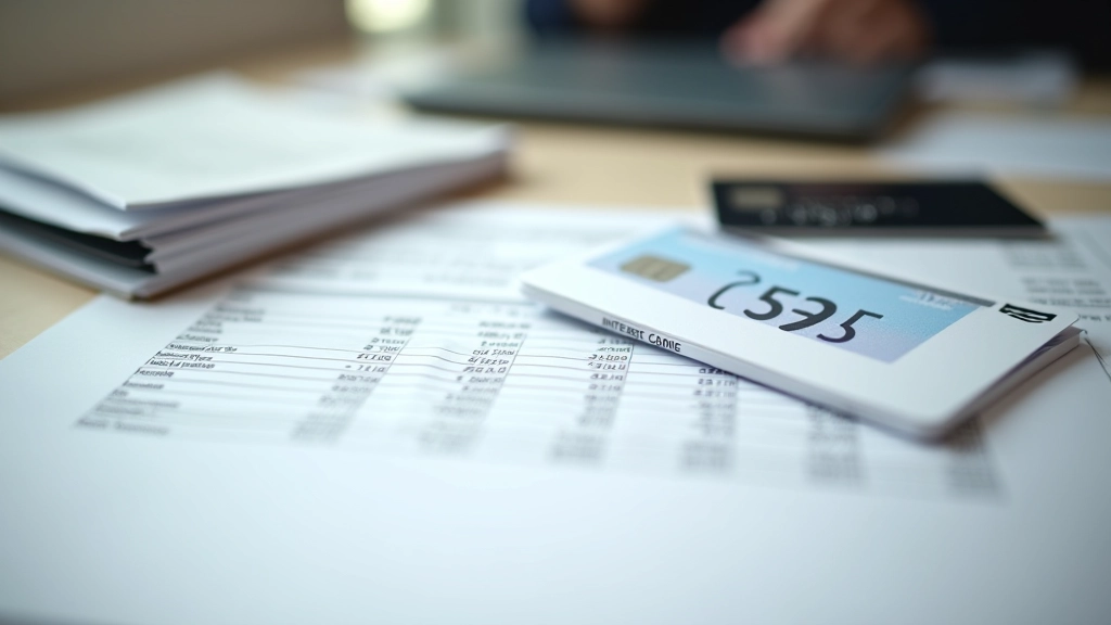 Bankovní výpis a kreditní karta znázorňující přenos úrokových sazeb na vklady a úvěry